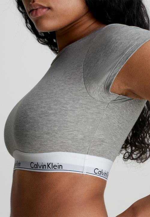 Calvin Klein - T-shirt bralette - grey heather