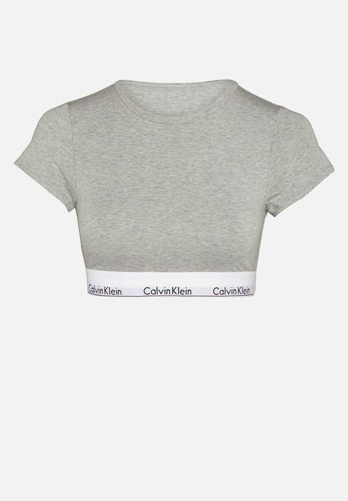 Calvin Klein - T-shirt bralette - grey heather