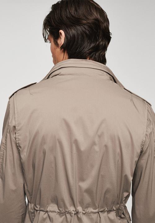 MANGO - Jacket gaza - light pastel brown