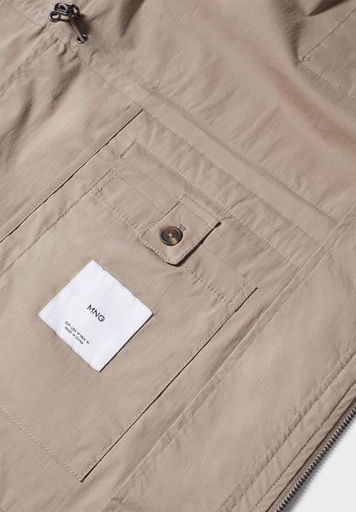MANGO - Jacket gaza - light pastel brown
