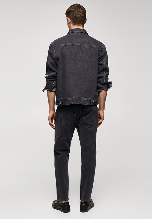 MANGO - Jacket henry - open grey