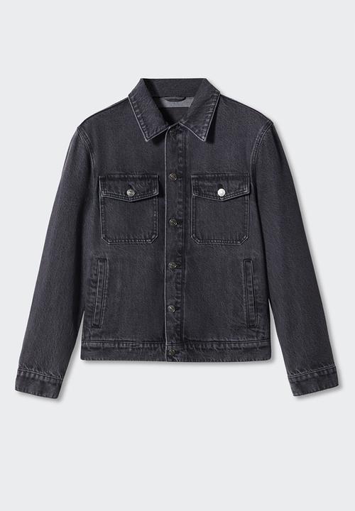 MANGO - Jacket henry - open grey