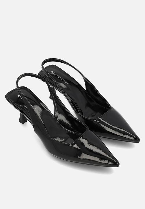 Superbalist - Tylah slingback kitten heel - black