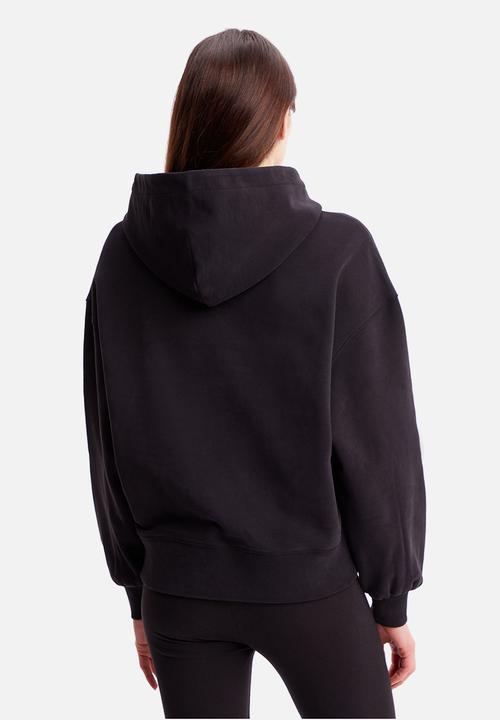 Calvin Klein - Micro monologo hoodie - ck black