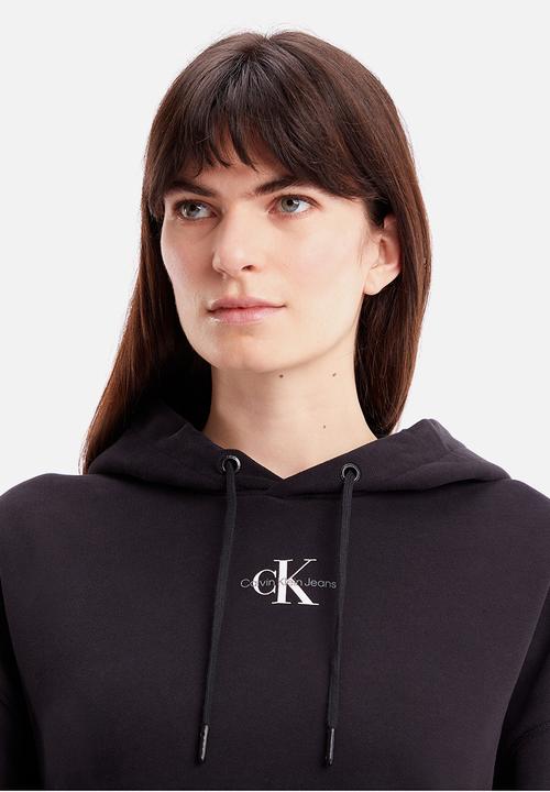 Calvin Klein - Micro monologo hoodie - ck black