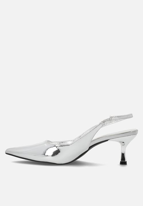 Superbalist - Tylah slingback kitten heel - silver