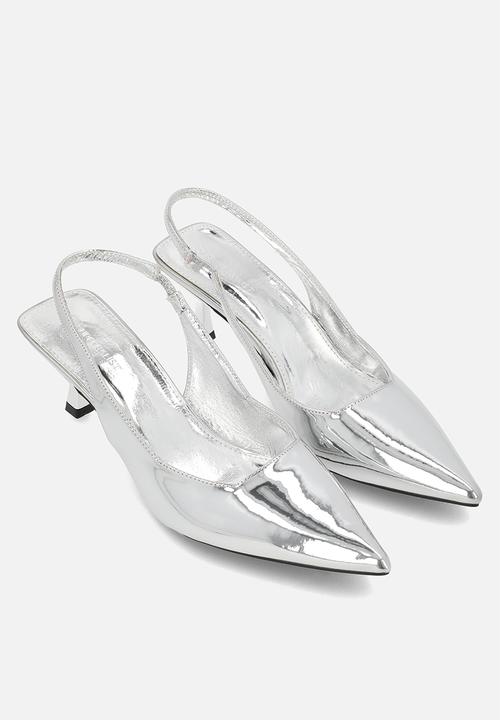 Superbalist - Tylah slingback kitten heel - silver