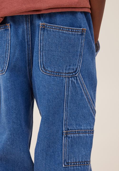 Cotton On - Balloon fit worker jean - 90 s bondi mid blue