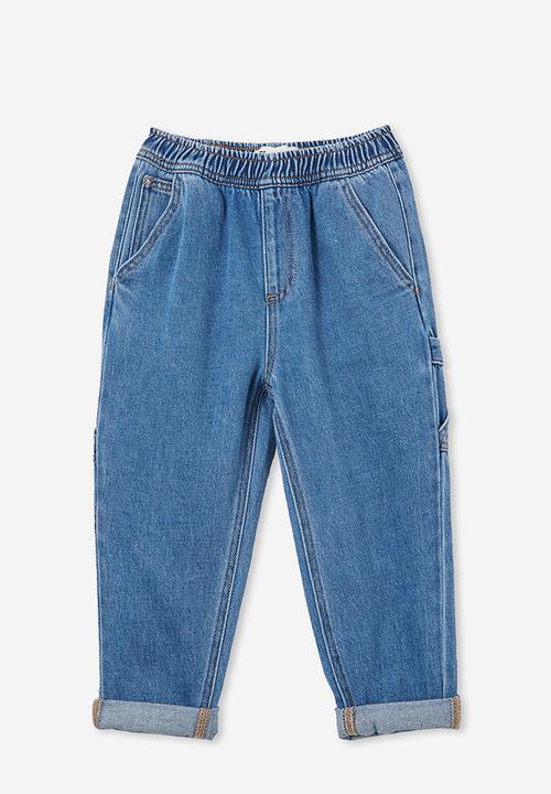 Cotton On - Balloon fit worker jean - 90 s bondi mid blue