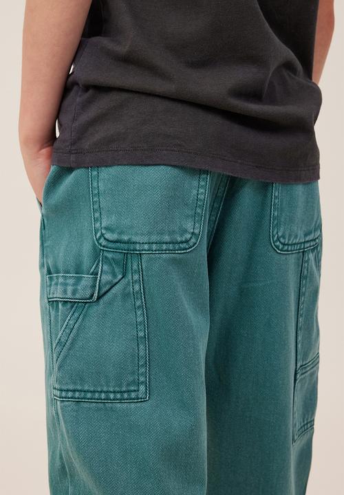 Cotton On - Balloon fit worker jean - turtle green