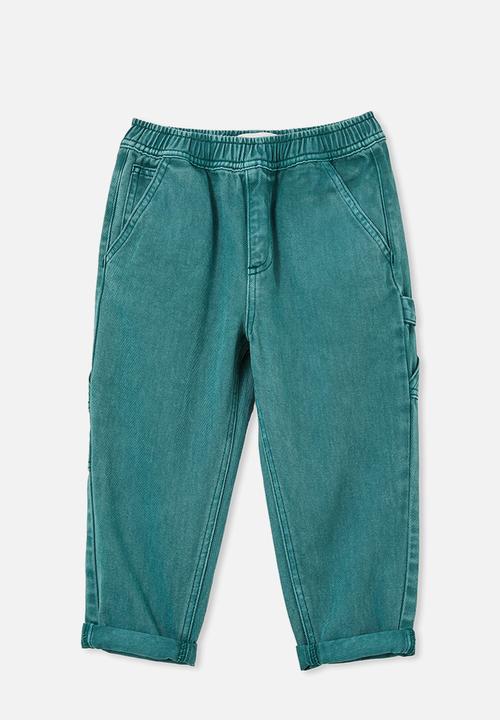 Cotton On - Balloon fit worker jean - turtle green