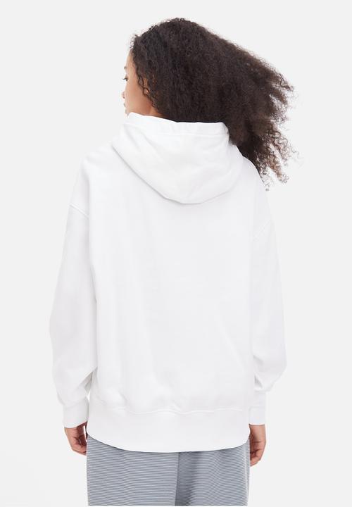 Calvin Klein -  Archival monologo hoodie - bright white
