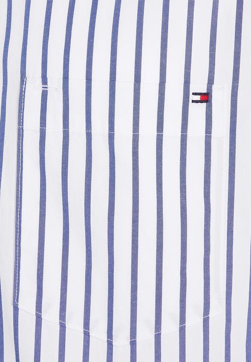 Tommy Hilfiger - Multi stripe rf shirt - light blue & white 