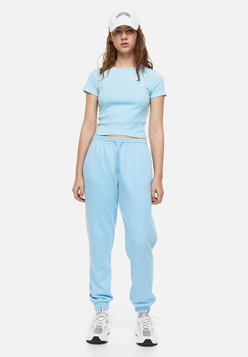 H&M - Ribbed cropped top - blue