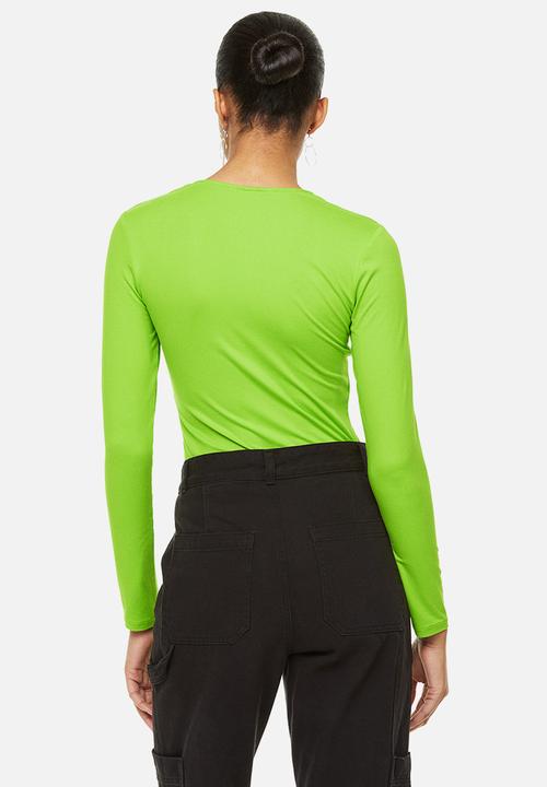 H&M - Long-sleeved jersey top - green