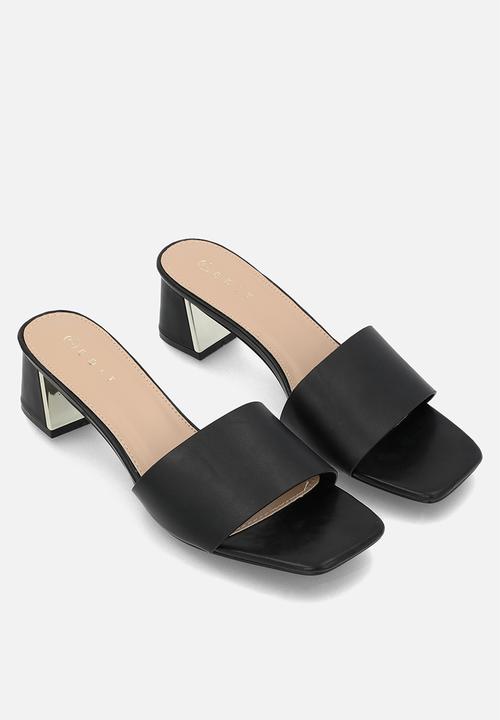 edit - Alana open toe mule - black