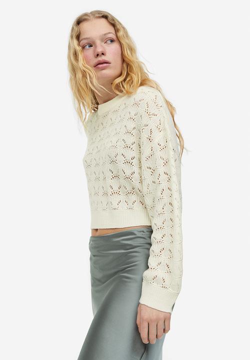 H&M - Pointelle-knit jumper - white