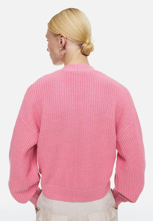 H&M - Rib-knit cardigan - pink