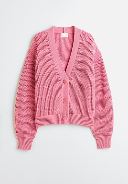 H&M - Rib-knit cardigan - pink