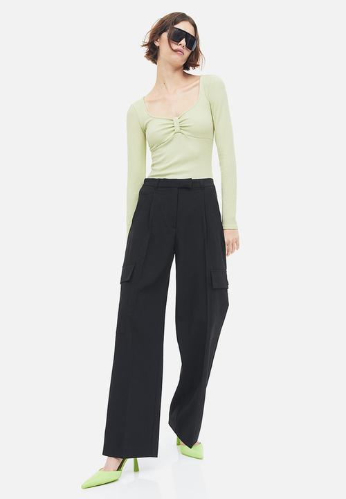 H&M - Ribbed jersey body - green