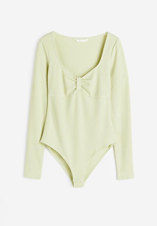 H&M - Ribbed jersey body - green