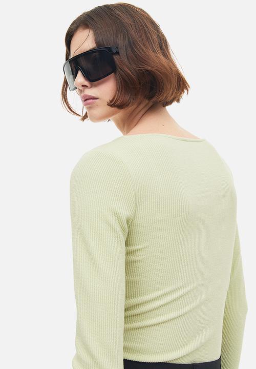 H&M - Ribbed jersey body - green