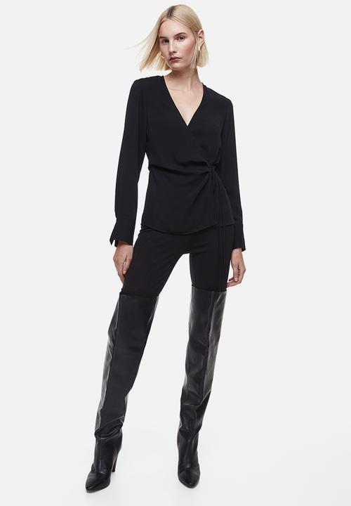 H&M - Wrap blouse - black