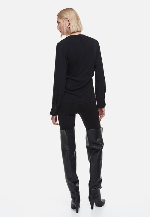 H&M - Wrap blouse - black