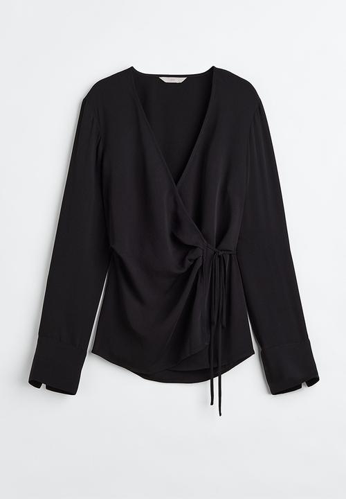 H&M - Wrap blouse - black
