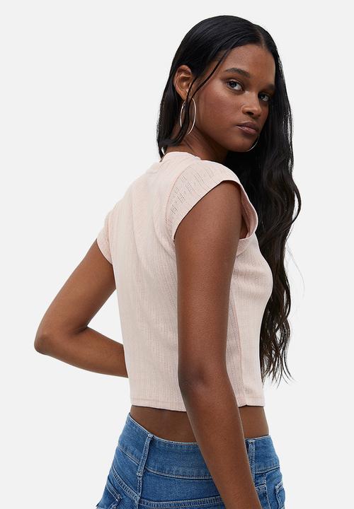 H&M - Pointelle jersey top - pink