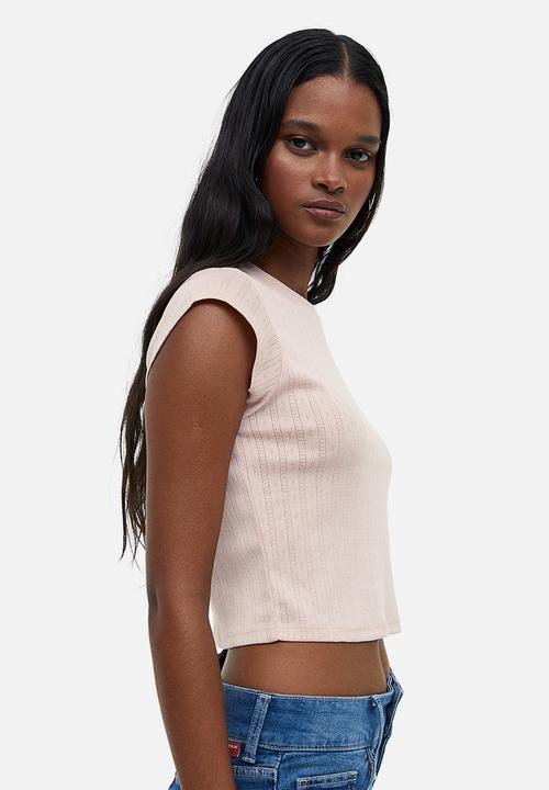 H&M - Pointelle jersey top - pink