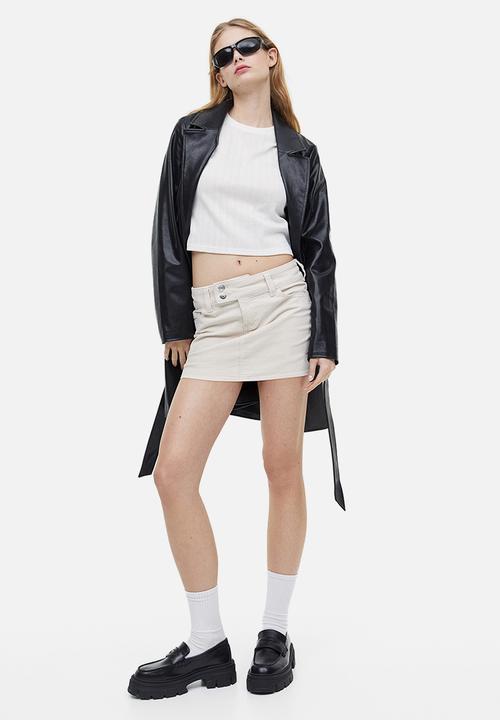 H&M - Pointelle jersey top - white