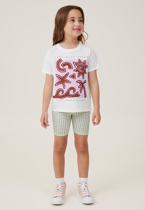 Cotton On - Hailey bike short - deep sage/gingham