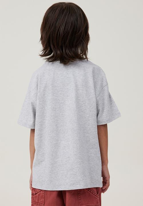 Cotton On - License drop shoulder short sleeve tee - lcn has fog grey marle/transformers