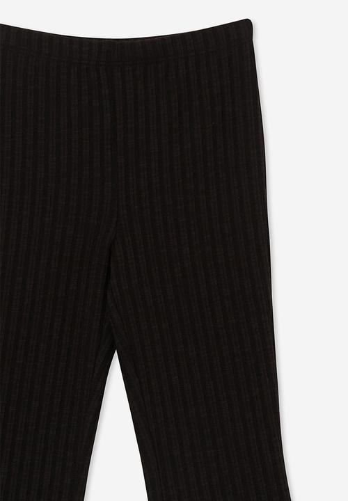 Cotton On - Francine flare pant - black rib