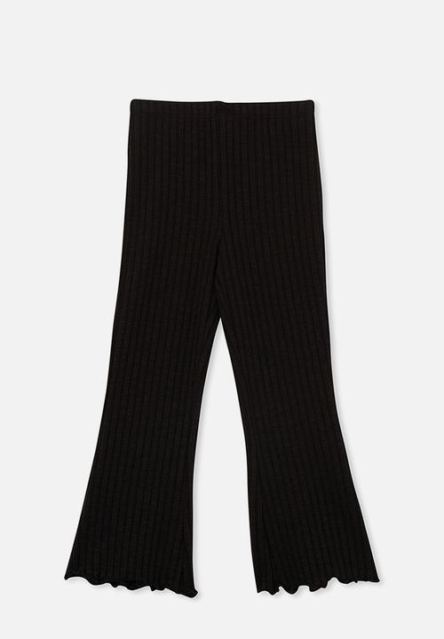 Cotton On - Francine flare pant - black rib