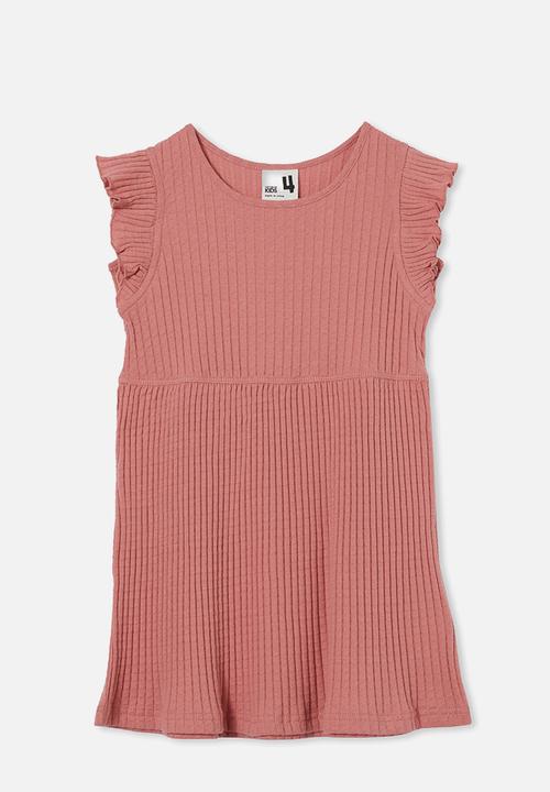 Cotton On - Ava short sleeve dress - clay pigeon