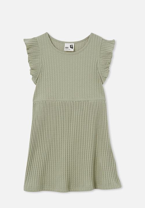 Cotton On - Ava short sleeve dress - deep sage
