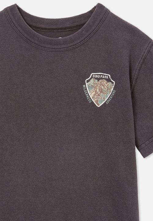 Cotton On - Jonny short sleeve print tee - phantom/dino park ranger