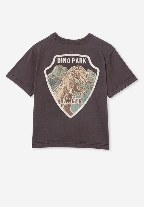 Cotton On - Jonny short sleeve print tee - phantom/dino park ranger