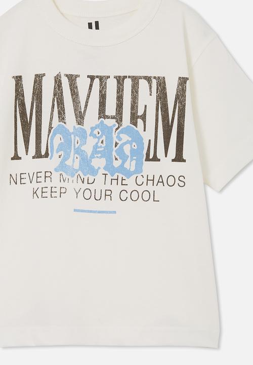 Cotton On - Jonny short sleeve print tee - vanilla/mayhem