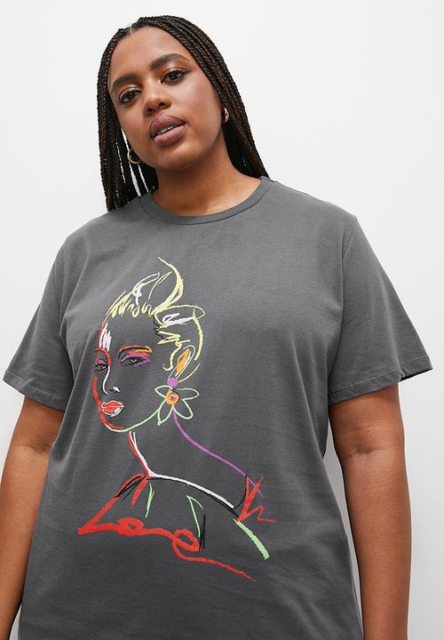 Superbalist - Graphic novelty tee - grey