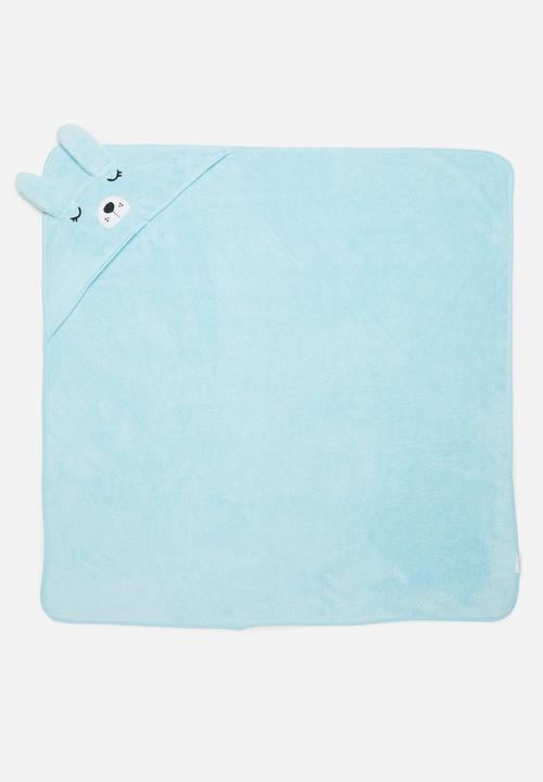 Pop Candy - Baby hooded blanket - light blue