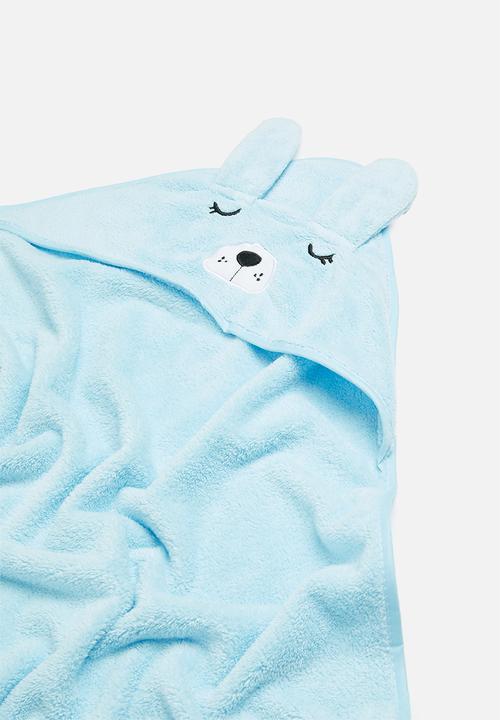 Pop Candy - Baby hooded blanket - light blue
