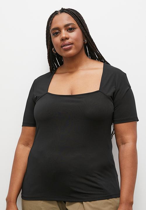 Superbalist - Square neck tee - black