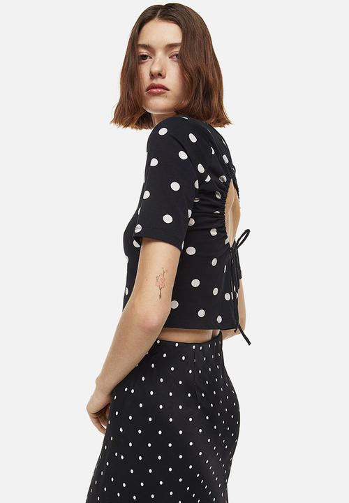 H&M - Cut-out top - black