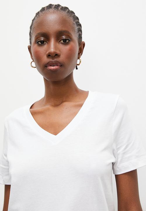 Superbalist - Basic V-neck 2 pack - black/white