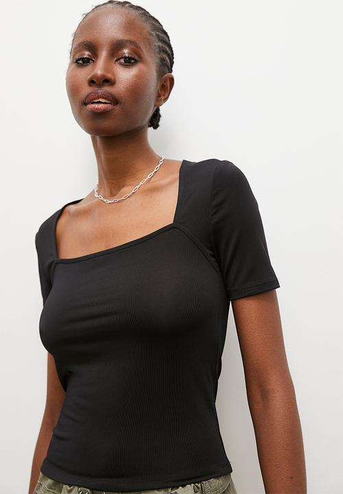 Superbalist - Square neck tee - black