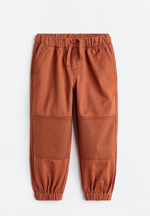 H&M - Loose fit cotton twill joggers - brown