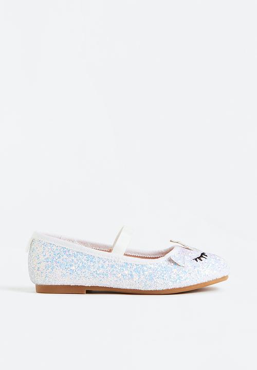 H&M - Ballet pumps - white / glitter 